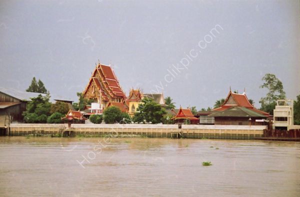 Buildings on Mae Nam Chao Phrayal River, Ayutthaya to Bangkok